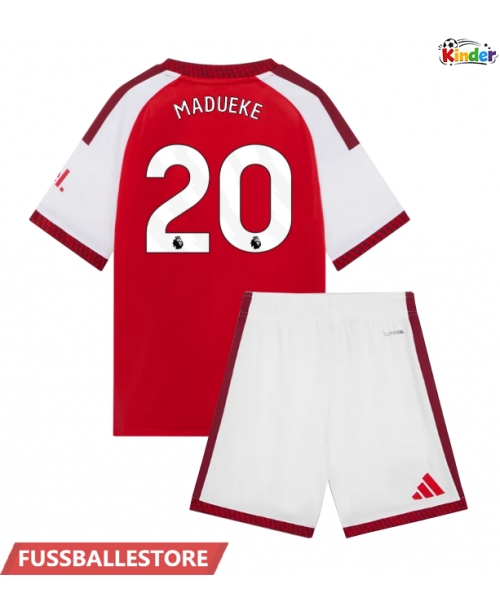 Günstige Arsenal Noni Madueke #20 Heimtrikotsatz Kinder 2026-27 Kurzarm (+ Kurze Hosen)